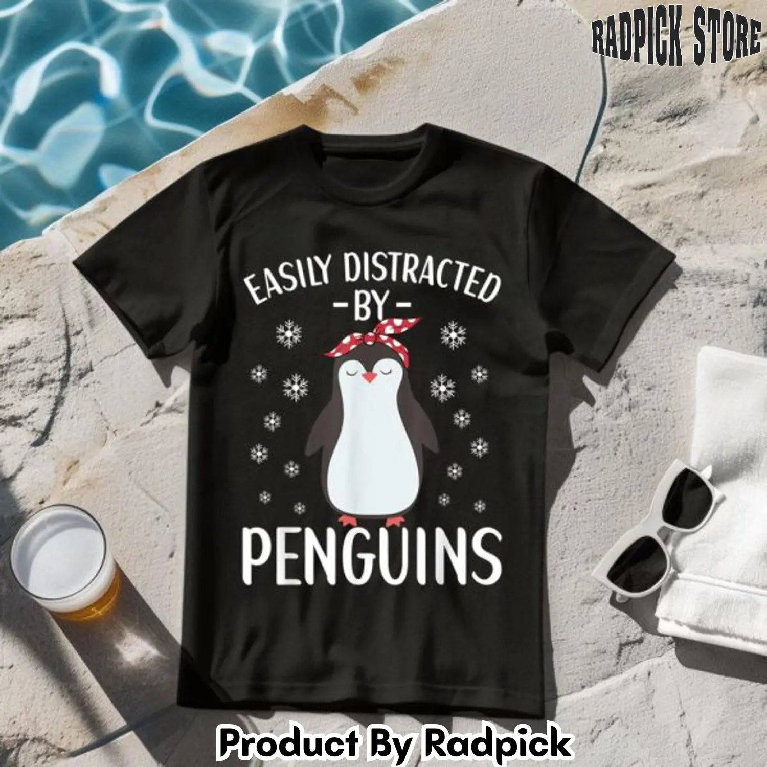 Easily distracted by penguins penguin tshirt rp2558231